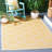 Arneshia Geometric Yellow/Beige Area Indoor/Outdoor Area Rug-88295405