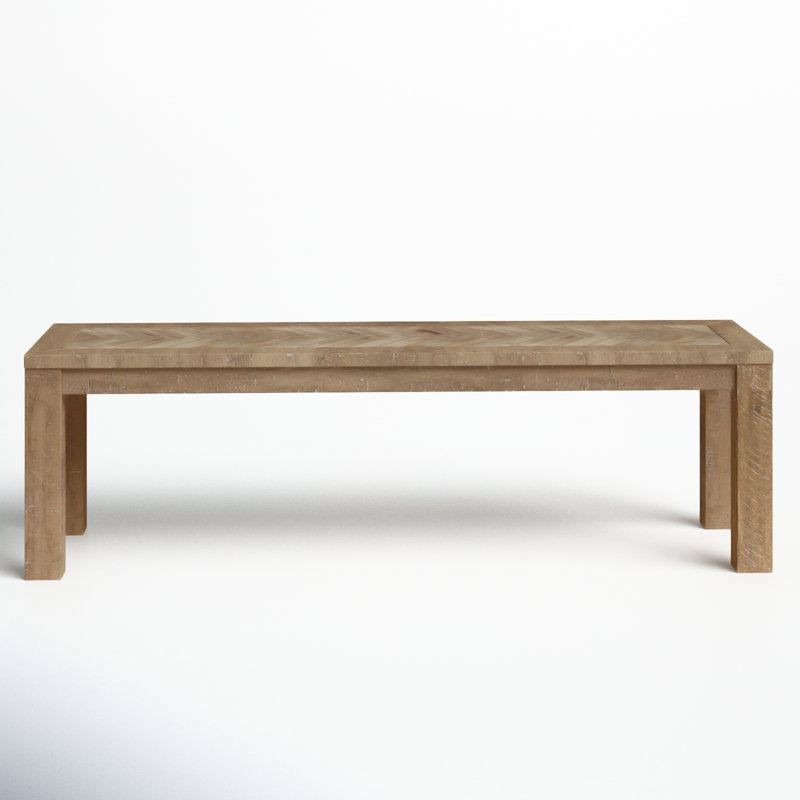 Aiden 60" Weathered Natural Pine Dining Bench