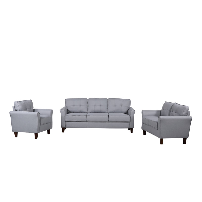 Ensemble de salon Anastassiya, Gris clair