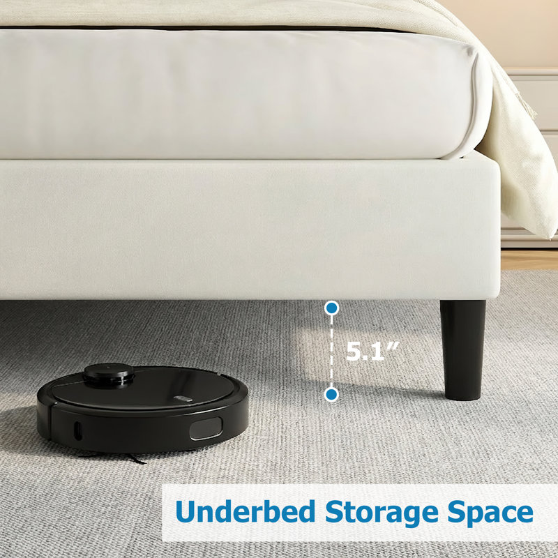 Sharelle Upholstered Storage Bed With Headboard, Charging Station And LED Lights, Twin