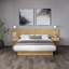 Lit plateforme avec tête de lit et tables de chevet Katsuki (2) - Assemblage facile, aucun sommier requis-98742449-98742446