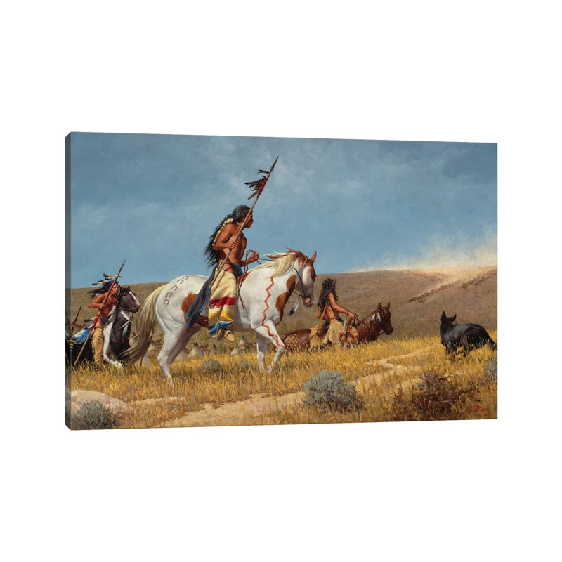 Arrival Of The Horse Traders by Joe Velazquez - Wrapped Canvas Print, 20.32cm H x 30.48cm W x 1.91cm D