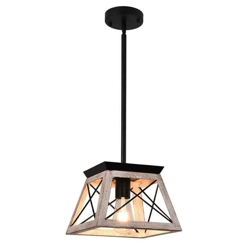 Dorina 1 - Light Candle Style Pendant, Rustic White