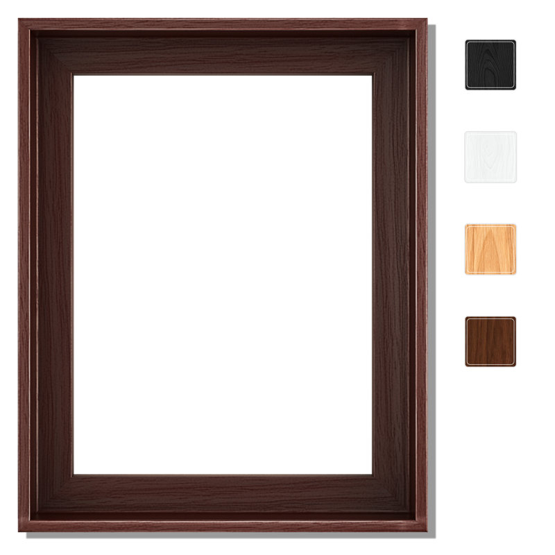 "P&L Art", cadre en toile flottant pour toile de 10 po x 12 po, cadre brun foncé de 1 1/4 po de profondeur - image murale