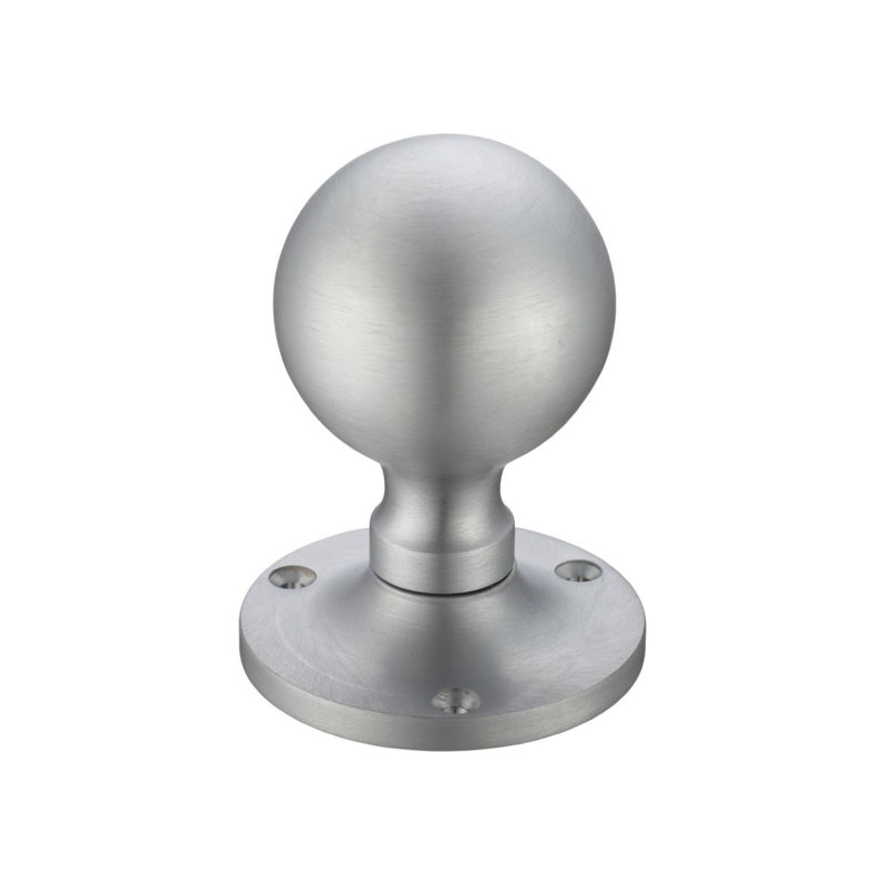 Passage Door Knob, Satin Chrome