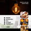 G125 Edison Globe LED Bulb 4W E27 Spiral Filament Warm White 2700K Amber Glass Non-Dimmable
