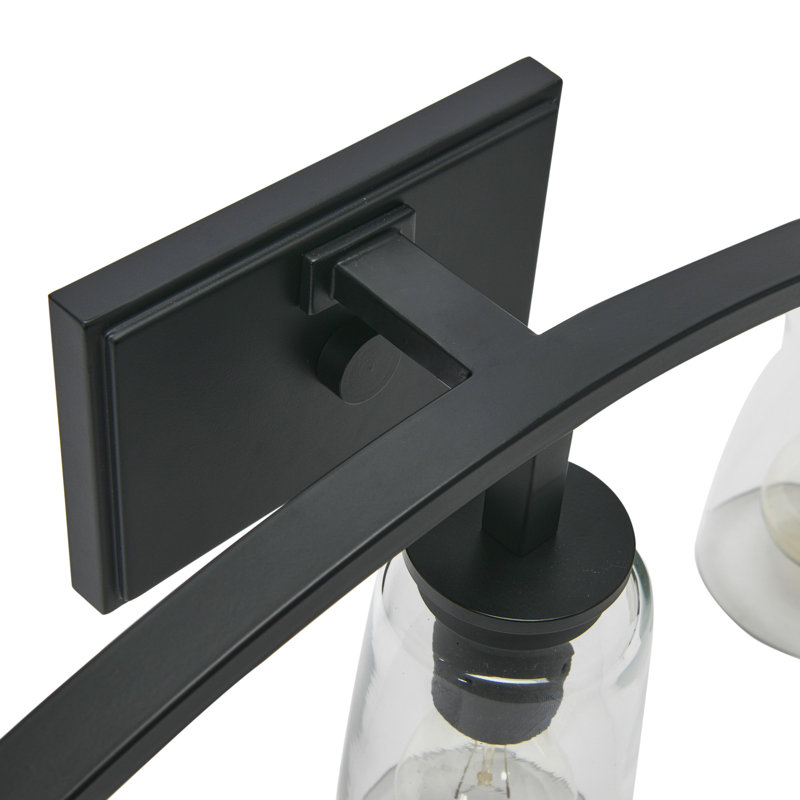 Éclairage pour salle de bain 3 lumières Ilirian, Noir mat
