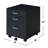 Rectangular Mobile Cabinet With 3 Drawers