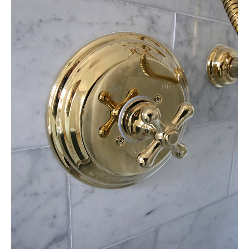 Robinet de douche à pression équilibrée Kingston, Laiton poli