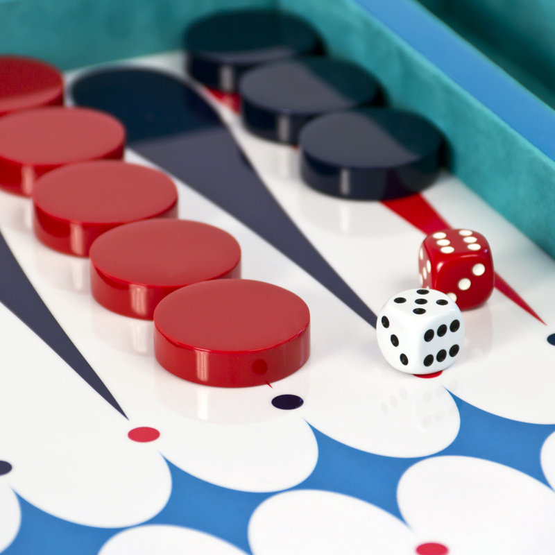 Lacquer Backgammon Set, Navy