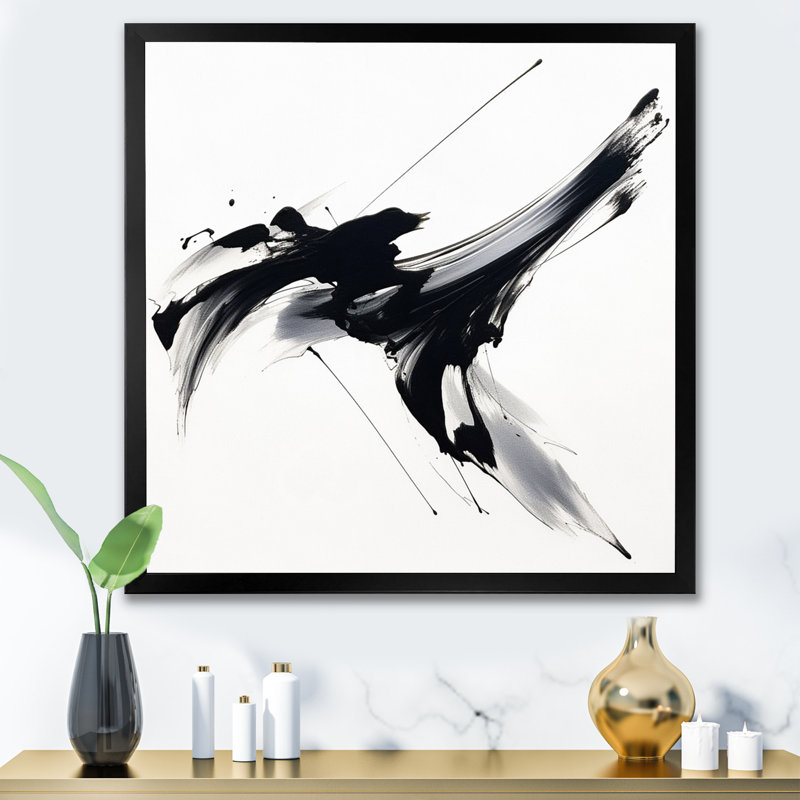 Abstrait neutre - impression, H 40 po x l 30 po x P 1,5 po, Cadre photo noir