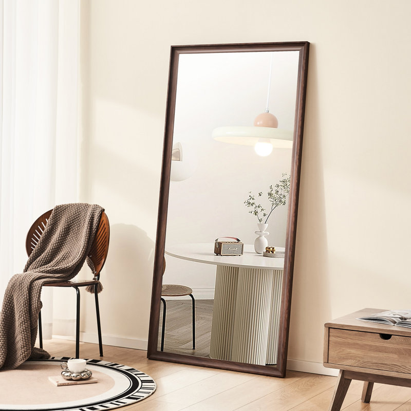 Miroir pleine longueur 178 x 79 cm avec cadre en bois - Style vintage, décor agrandissant l'espace et embellissant la maison