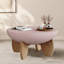 Table basse ronde moderne en forme de bol de 30 pouces avec pieds en bois massif-910787203