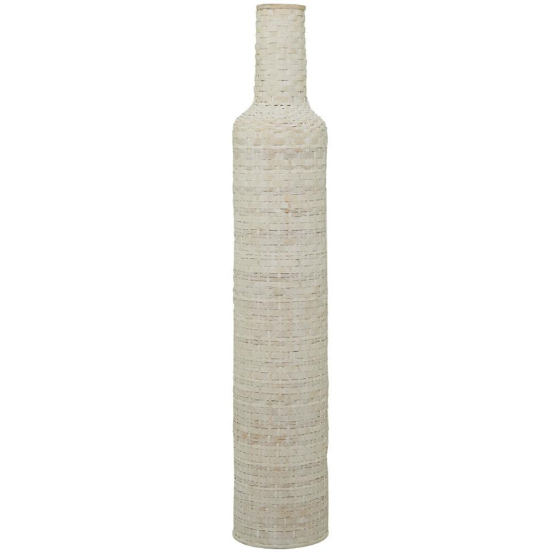 Africia Wood Floor Vase, 47.5" H x 8.5" W x 8.5" D, White