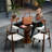 33.5"X 33.5" Square Pedestal Dining Table-622222391