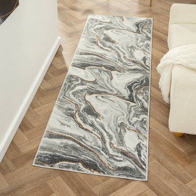 Ranheid Gray Marble Area Rug