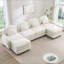 Upholstered 129.1 " Teddy U-Shaped Sectional with Ottoman-1243696459