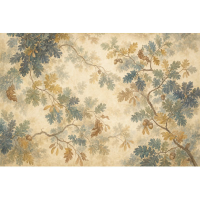 Papier peint amovible avec feuilles de chêne