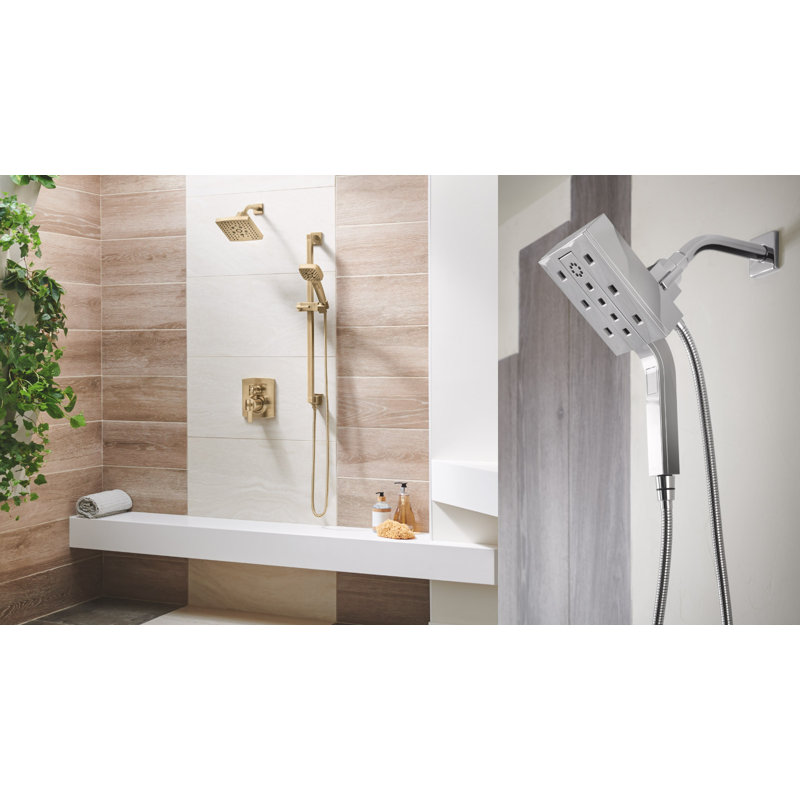 Essential™ H2OKinetic® Euro Square Hydrati® 2|1 Shower, Chrome, 2.5