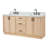 ARIEL Kelly 73 Double Sink Bathroom Vanity with Italian Carrara Marble Top-99405095