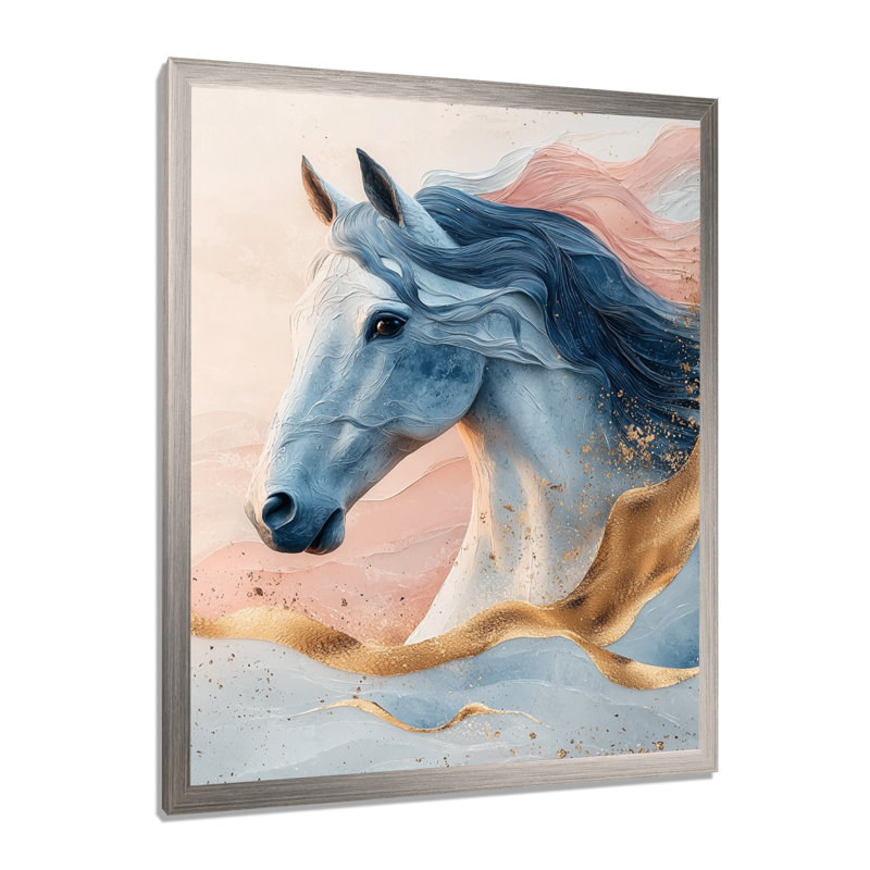 Mariande - animaux, art mural, Argent argent, H 20 po x l 12 po, Reproduction encadrée d'une seule photo