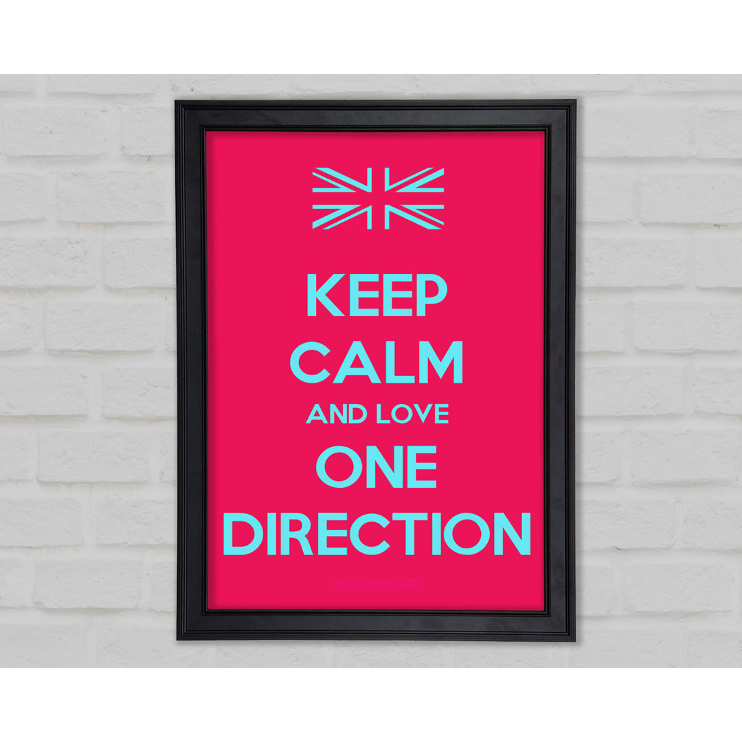 Keep Calm One Direction Gerahmter Druck 9957