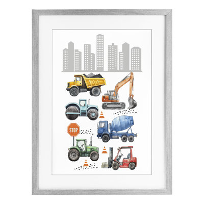 City Keeps Moving Framed Print Under Glass, design by Christine Simpson Art