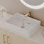 Meuble-lavabo moderne avec lavabo vasque en céramique, armoire autoportante dorée-133039500