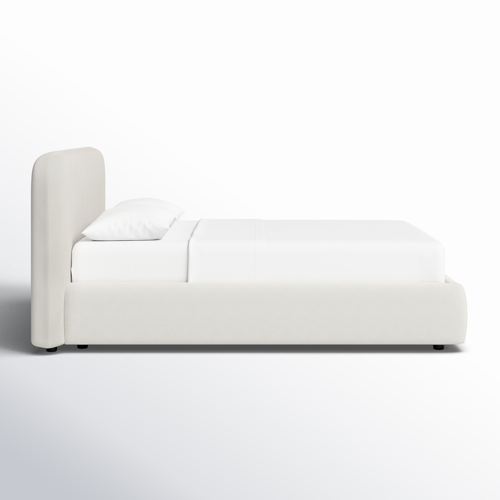 Bella Linen Upholstered Bed, Queen, Elite Ivory