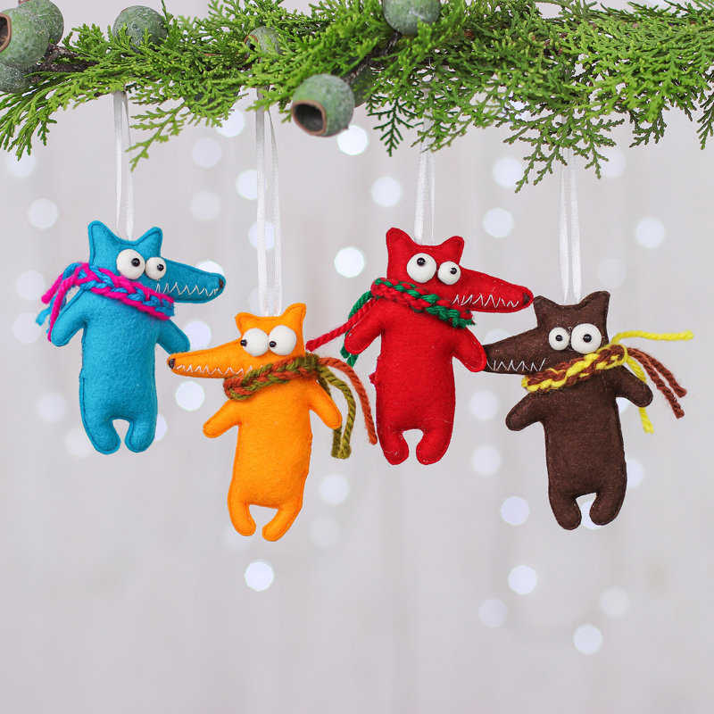 4.5'' Handmade Acrylic Animals Hanging Figurine Ornament