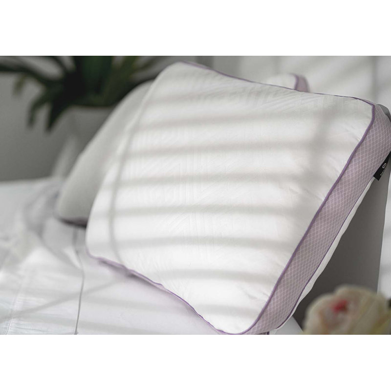 Bedgear High-Low Performance Pillow - High Size - Plush Support Pillow for Neutral/Warm Sleepers, 20" H x 28" W x 5.25" D