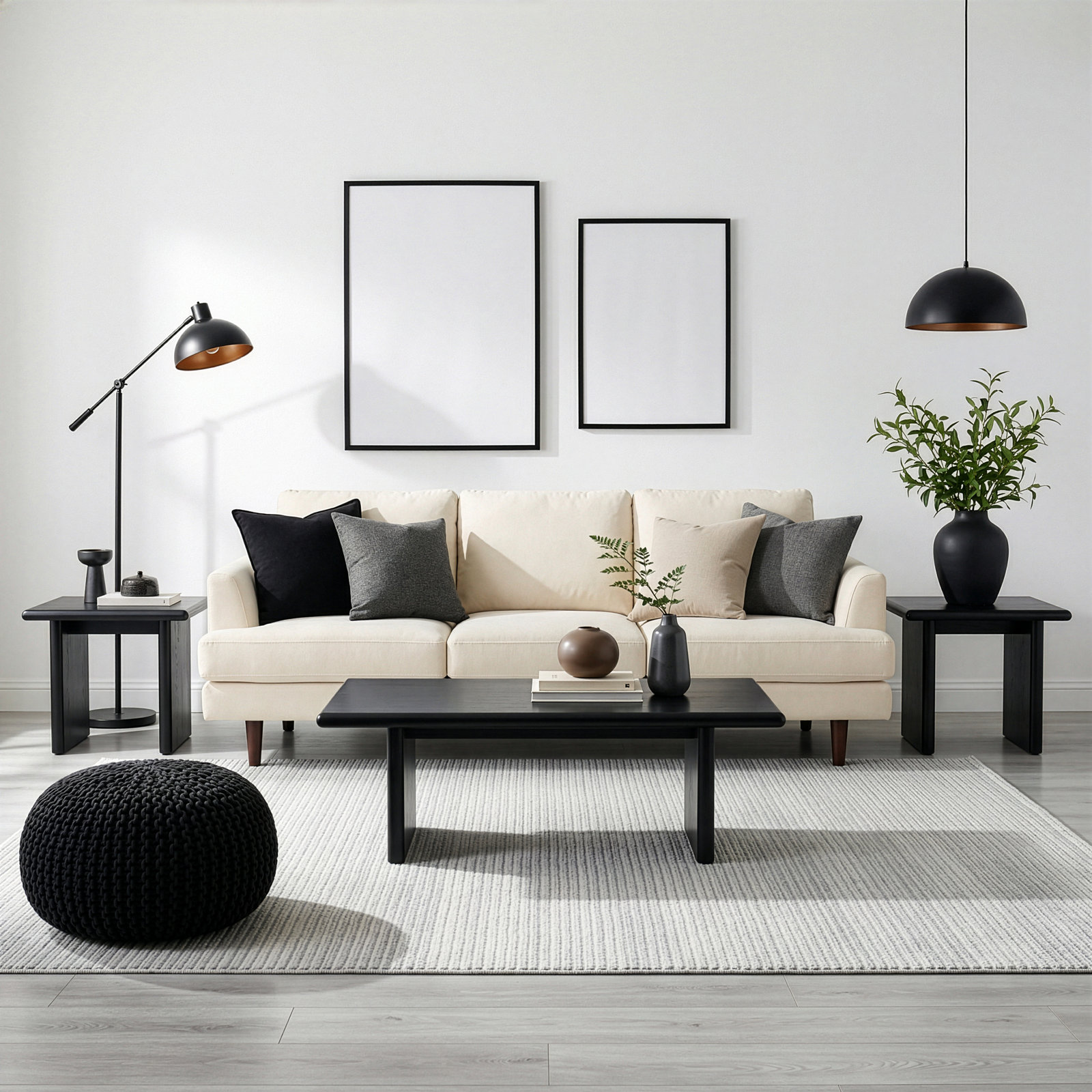Soleil 42" Coffee Table, Black
