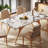 Rectangular Artificial Marble Dining Table Set-105249490