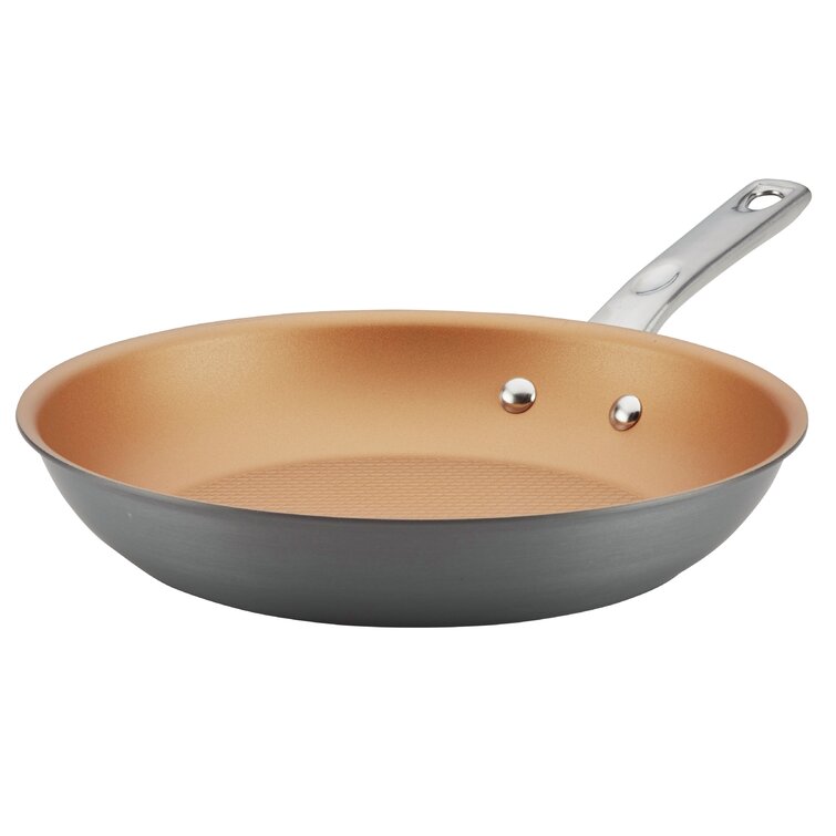 Ayesha Deep Skillet, Covered, Hard-Anodized, 12 Inch