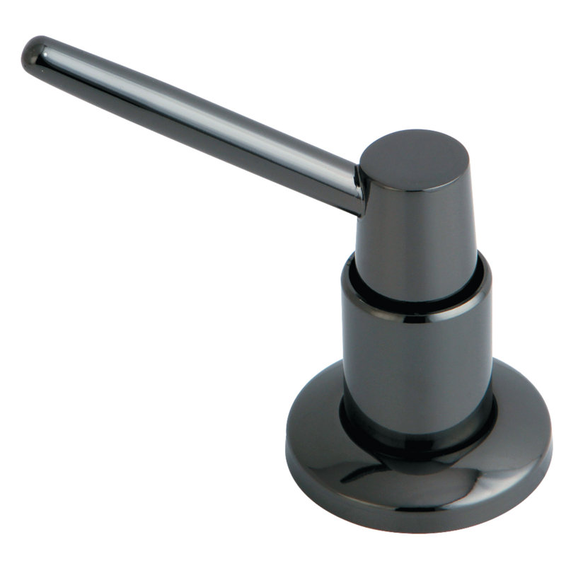 Kingston Brass Elinvar Kitchen Soap Dispenser, Black Stainless Steel