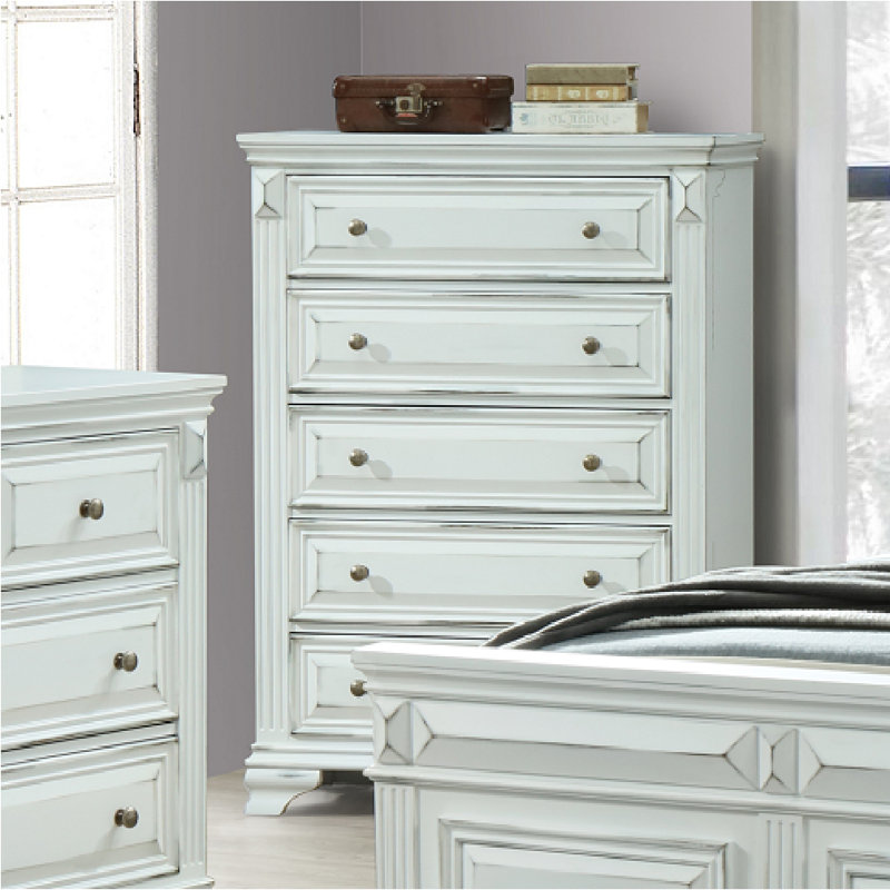 Coffre Maselek ANTIQUE NOIR, Blanc