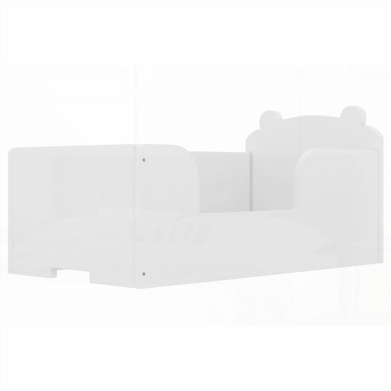 Queen Bed Frame, No Box Spring Needed, Solid and Durable, 54.4''L x 30''W x 26.8''H, Full, Off White