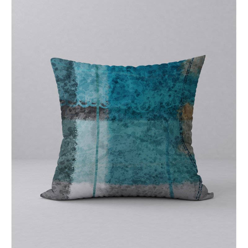 Abstract Reversible Throw Pillow, 18" x 18"
