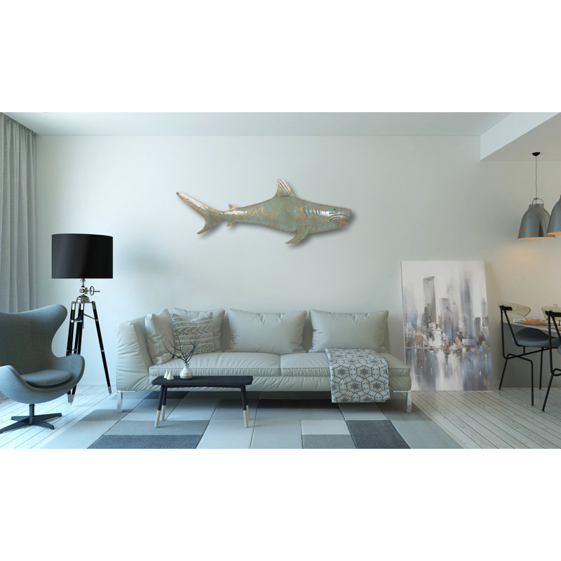 Décoration murale en métal shark