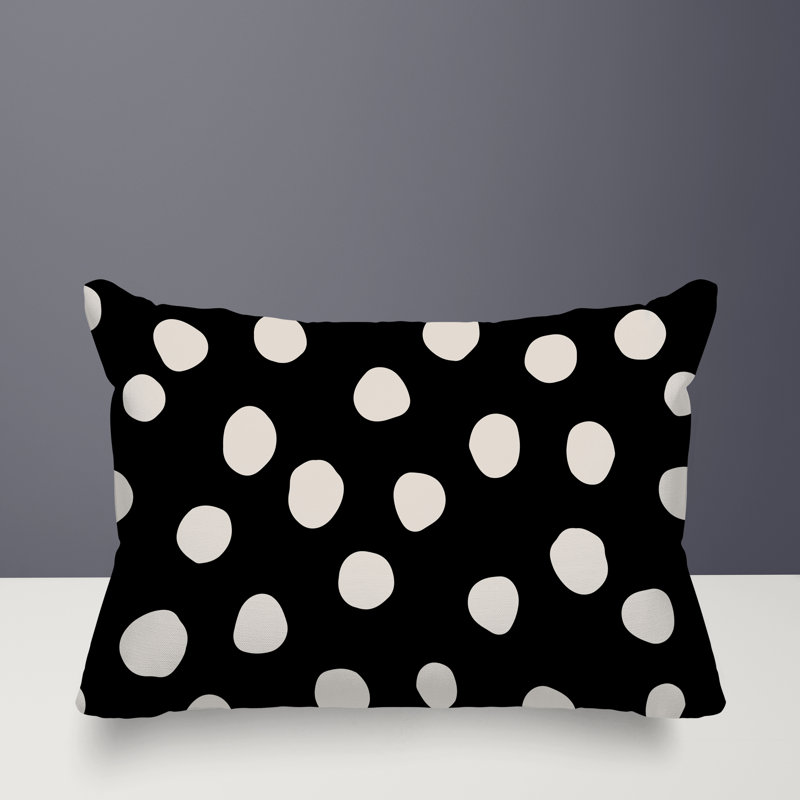 Coussin lombaire réversible intérieur / extérieur Sofi Minimalist, H 18 po x l 25 po, Noir, noir, noir, noir