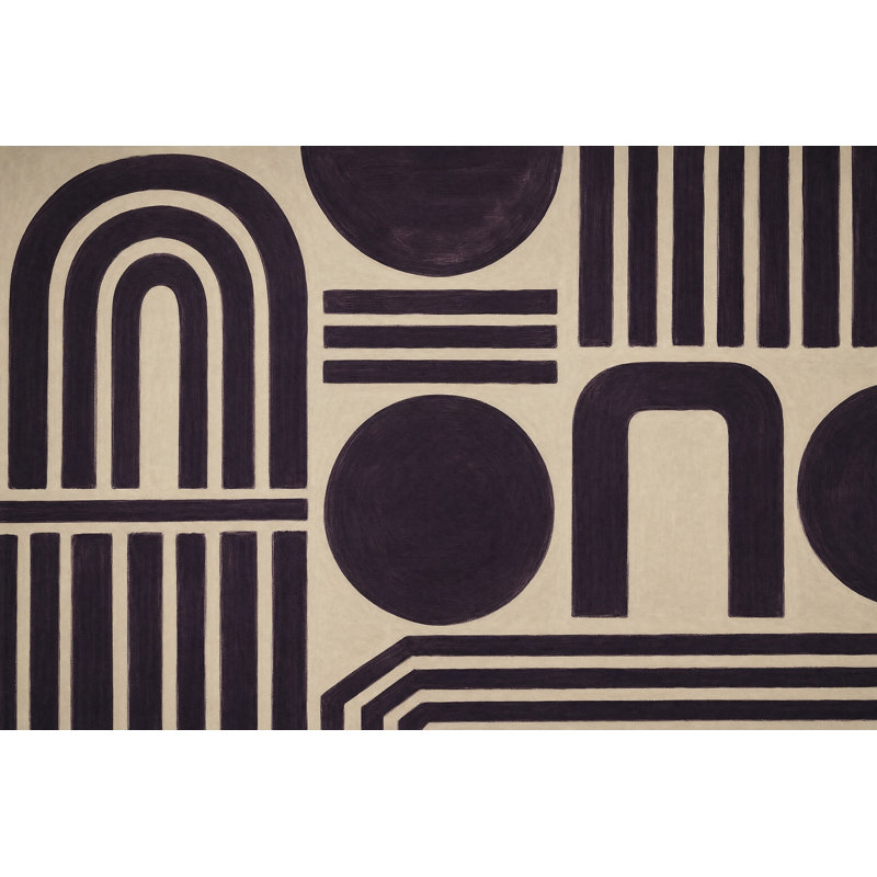 Papier peint moderne Mid Century, 120 po x 96 po, Non tissé