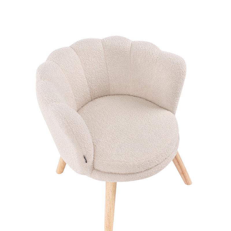 Kids Boucle Armchair Pastel HALBY, Beige