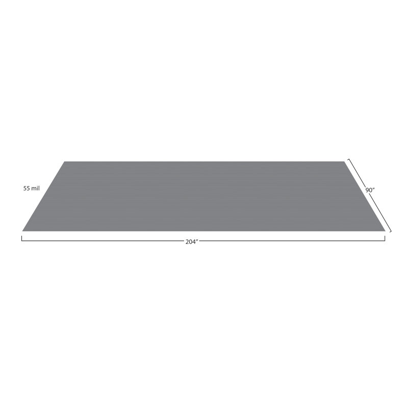 Ribbed G-Floor Garage Flooring, Slate Gray, 204" L x 90" W