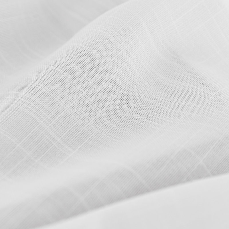 Toyoko Linen Blend Semi-Sheer Back Tab Curtains, 52" W x 63" L, White