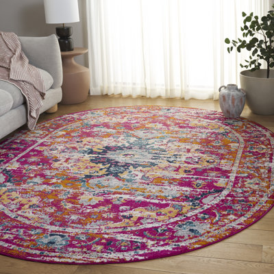 Tapis Felty 154 fuchsia / doré