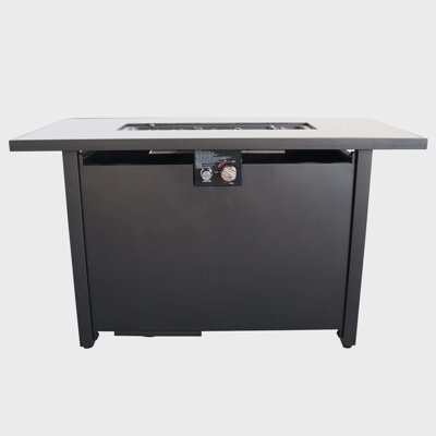Table de foyer d'extérieur au propane / gaz naturel en acier H 25 po x l 42 po Haval