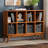 Draper 57"W Solid Hardwood Storage Console Table with 8 Cube Storage