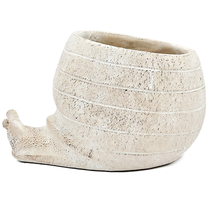 Textured Beige Finish Sand And Cement Planter 9.5X8.3X6 Inches, A Good Match For Rustic Furniture Decorative Inches With Finish, Blends Well Interior Design