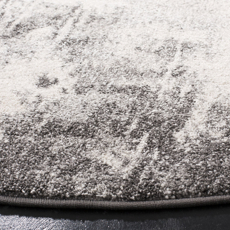 Elmina 100 Performance Abstract Rug, Round 6'7"