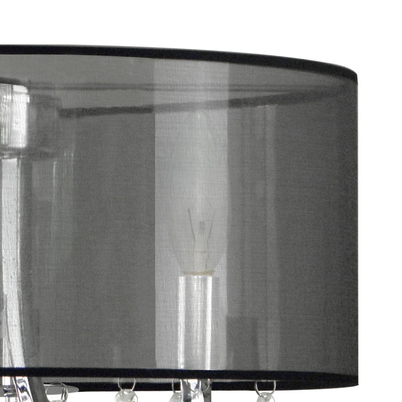 Devon 3 - Light Shaded Pendant, Sheer Black